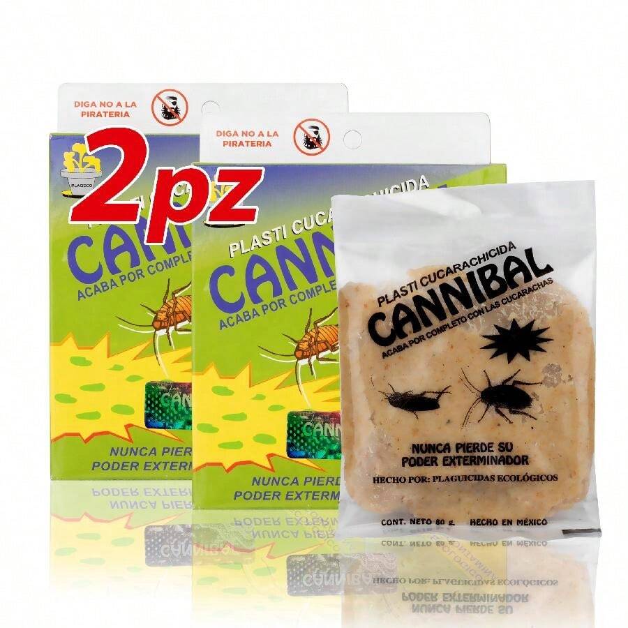2 cajas de Veneno Mata Cucaracha Cannibal en Caja de 80grs NO TÓXICO. La Solución Definitiva, ecológica, Pet Friendly y No Tóxica para Exterminar Plagas de cucarachas. - Camel - Ver 1