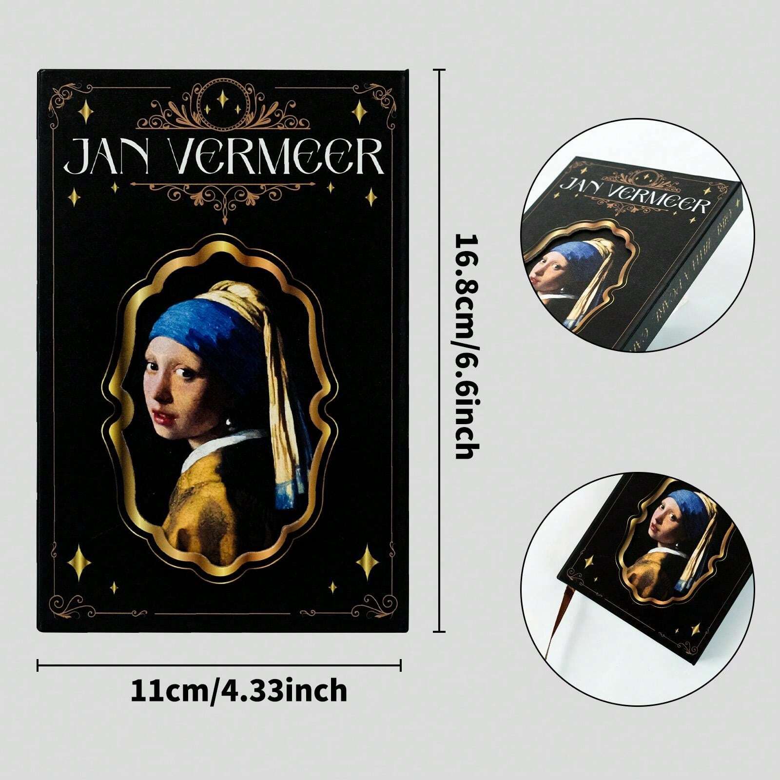 1Pc Girl With A Pearl Earring Composition Notebook, Famous Oil Painting