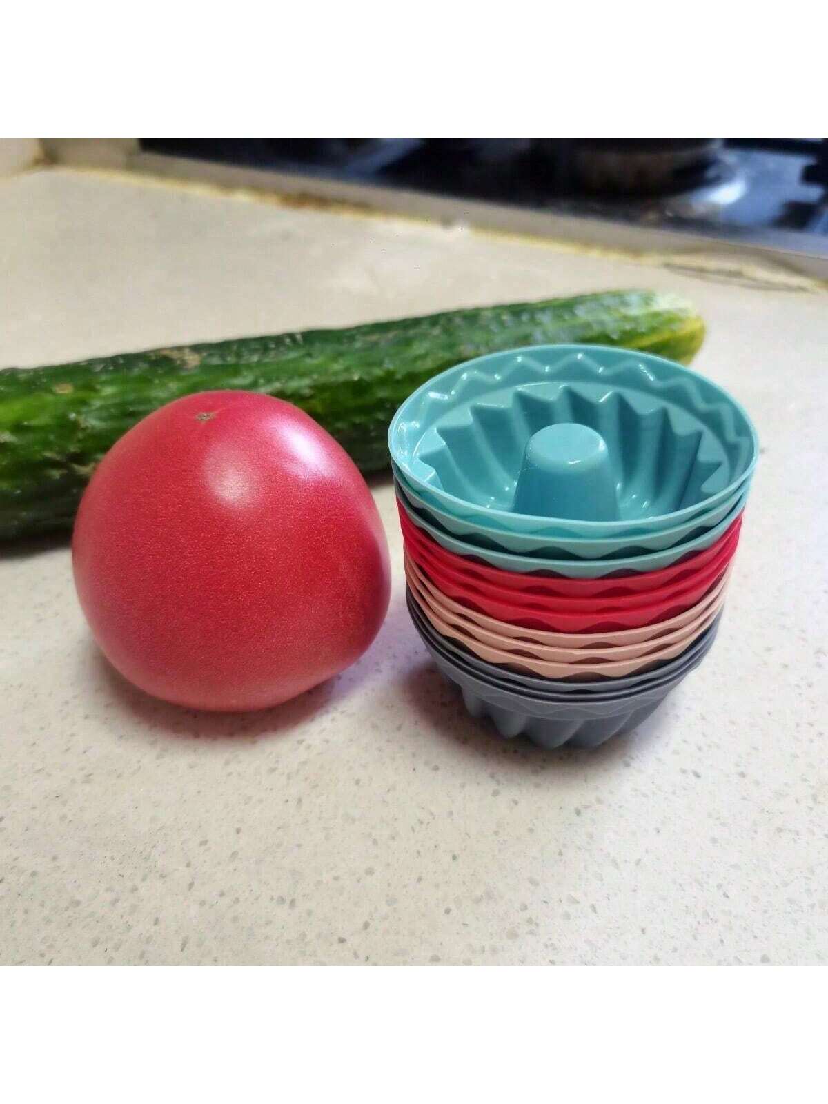 12 قالب كيك من السيليكون، غير لاصق، للخبز لحلويات...