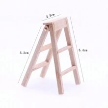 Escalera de casa de muñecas de madera en miniatura, escalera plegable de escena en miniatura para modelo del hogar, se puede abrir - Multicolor - Ver 8