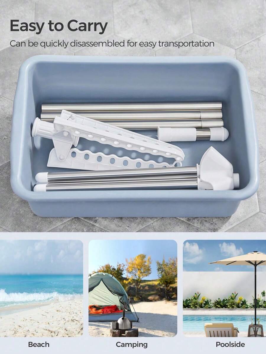 SONGMICS Clothes Drying Rack, Quadripod Laundry AirDrying Rack, Space