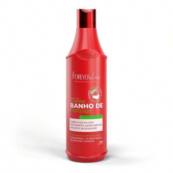 FOREVER LISS Shampoo Banho De Verniz Morango Forever Liss 500Ml