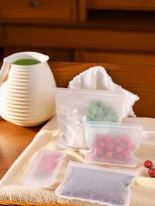 1 túi đựng thực phẩm EVA trong suốt tối giản dùng để bảo quản trong tủ lạnh - Nhiều màu - Xem 2