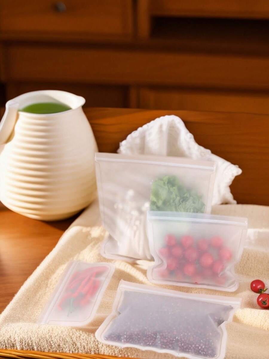 1 túi đựng thực phẩm EVA trong suốt tối giản dùng để bảo quản trong tủ lạnh