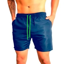 Men's Tactel Shorts With Side Pockets - Preppy Style For Beach And Sports - Gris - Ver 1