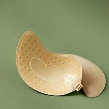 1對女士無肩帶矽膠粘合內衣推拉式自粘乳貼防走光透氣隱形胸罩,適用於婚紗、無肩帶服裝或晚禮服 - 杏色 - 查看 4