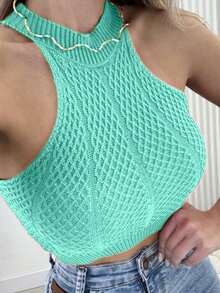KNITTING REGULATED SEXY JEWELLERY FASHION WOMEN'S - Mint Blue - View 1