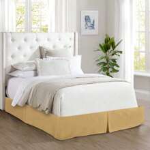 Mocassi 1-Piece Bed Skirt, Quality Design And Expertly Tailored, Luxury 1500 Series Wrinkle & Fade Resistant Egyptian Quality.
