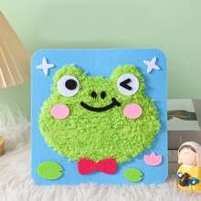 1pc DIY Sewing Craft Kit For Kids, Christmas Handmade Toys, Christmas Small Gifts, Santa Claus, Snowman, Christmas Tree, Reindeer, Gingerbread Man, Creative Cartoon, Knitted Embroidery Painting, Material Pack, Educational DIY Craft Kit,Diy,Embroidery Kit,Embroidery