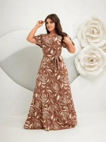 New Premier Stylish Women's Long Dress - Màu nâu  Mocha - Xem 1
