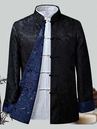 New Year Tang Top Men Chinese Dragon Shirt Kung Fu Coats Jackets Hanfu Men Clothing Traditional Chinese Clothing For Men