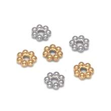 20 sztuk/worek 3/4/5/6mm stal nierdzewna kwiatowe przekładki koraliki złote stokrotki przekładki płatek śniegu przekładki biżuteria przekładki do bransoletki naszyjnika dokonywanie ustaleń