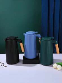 1L Nordic Coffee Tea Thermal Bottle With Wooden Handle - Xem 3