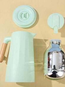 1L Nordic Coffee Tea Thermal Bottle With Wooden Handle - Xem 6