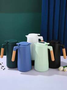 1L Nordic Coffee Tea Thermal Bottle With Wooden Handle - Xem 2