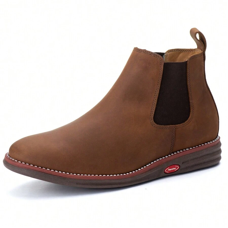 Men's Rustic Leather Boots: Comfort And Style - Màu nâu  Mocha - Xem 1