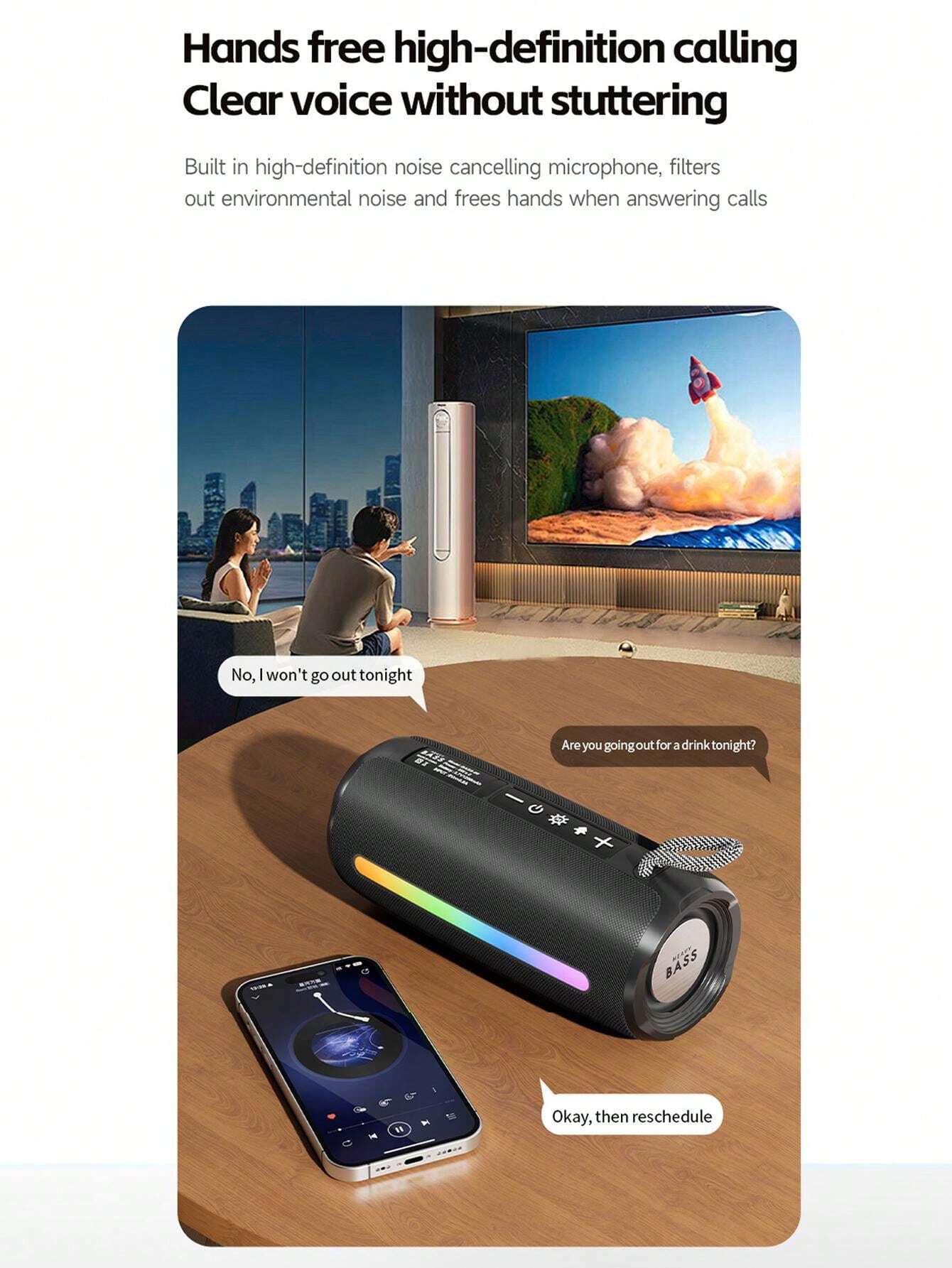 HEAVY BASS Heavy Bass Outdoor Wireless Portable Waterproof Shockproof