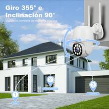 3mp Cámara De Seguridad Wifi Exterior Con Led Alarma 5G WFI6 - Tipo de Enchufe A USA (110-127V) - Ver 4
