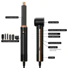 6-In-1 Hot Air Styler, Multi-Functional Curling Iron, Hot Air Brush, Blower, Straightener - UK Plug(220-240V) - View 3