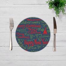 Printed Placemat Cover 35cm Table Setting Placemat Christmas Placemat Santa Claus Placemat - SNAT0071 - Xem 1