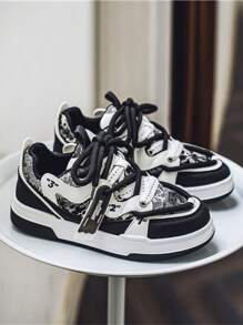 Men's Fashion Comfortable Thick Sole Versatile Low Top Casual Sneakers, Platform Chunky Sneakers For All Seasons