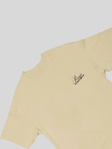 Men's Streetlife Oversized T-Shirt Temporary Print Echo Wide Sleeve Casual - 米色 - 查看 5