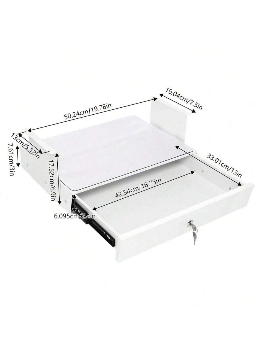 ZhdnBhnos Slide Out Drawer Pull Out Under Desk Drawer For