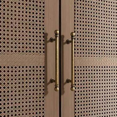 4pcs/8pcs Vintage Brass Zinc Alloy Cabinet Handles - Classic European Style, Perfect For Bedroom & Kitchen Wardrobes