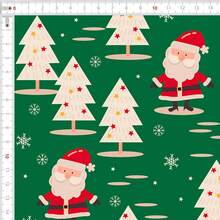 Christmas Tricoline Fabric - 50 Cm X 1.50 Meters - Cotton - Cây Giáng Sinh - 7226 - Xem 2