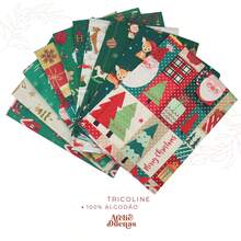 Christmas Tricoline Fabric - 50 Cm X 1.50 Meters - Cotton - Cây Giáng Sinh - 7226 - Xem 4