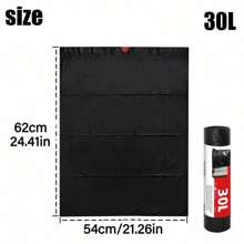 2 Rolls Of 30/60/100L Multi-Purpose Garbage Bags, Kitchen Household Large Drawstring Garbage Bag Bathroom Garbage Bag Disposable Garbage Bag Bagged Kitchen Storage Garbage Bag Suitable For Bathroom Kitchen Office Restaurant Living Room Room Cleaning Plastic Link Bag, Home Decoration, Christmas Gifts, Home Gifts, Room Decoration - Black - View 14