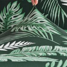 1入組彩色樹葉圖案防滑沙發套無填充物現代滌綸柔軟彈力沙發套 - 彩色 - 查看 8