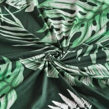 1入組彩色樹葉圖案防滑沙發套無填充物現代滌綸柔軟彈力沙發套 - 彩色 - 查看 10