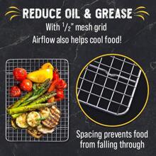 Checkered Chef Cooling Rack - 11 ¾" X 17 Set Of 2 Stainless Steel, Oven Friendly Grid Wire Cookie Cooling Racks For Baking & Cooking - 11.75"x 17" - View 5