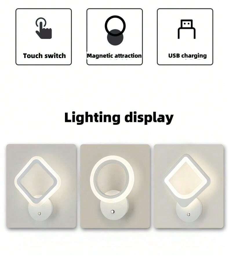 Creative Charging Wall Lamp, Bedside Night Light, Stairway & Corridor