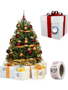 1500 chiếc nhãn dán Giáng sinh nhãn dán vàng dập ông già Noel người tuyết quà tặng Giáng sinh cuộn nhãn dán vàng tròn cho vật dụng tiệc Giáng sinh, sách, thiệp, trang trí bình nước - Nhãn dán Giáng sinh - Xem 6