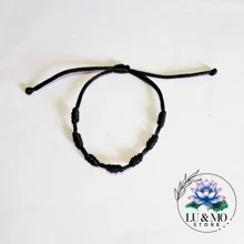 7 Seven Knots  Cabala Color Bracelet For Luck And Protection 2mm Thick Colorful - Black - View 4