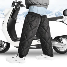 2件組中性冬季單車/摩托車腿套，防水加厚防寒膝蓋與腿部護套，附防滑鉤 - 黑色 - 查看 6