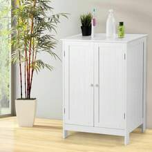 FCH Wooden Bathroom Floor Cabinet Storage Free Standing Cupboard 3 Shelves - 1 - 查看 5