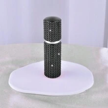 1pc 10ml Diamond Studded Empty Refillable Bottle, Portable Travelsize For Cosmetics, Perfume, Liquid