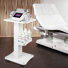 Beauty Machine Trolley Cart, 3 Tiers Esthetician Cart With Wheels, Aluminum Salon Rolling Cart Work Station For Spa Pedicure Tattoo Craft Supplies Load 220 LBS - 白色 - 查看 6