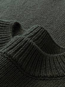 mini bala Boys Girls Knit Sweater Winter Stylish Color Block Top