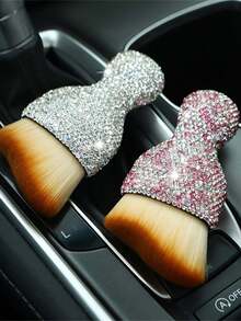 1 件装镶有水钻的汽车内饰除尘刷，软刷，汽车清洁工具，内饰通风口清洁刷，缝隙刷 - 均碼 - 查看 7