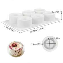 Molde de silicona de 6 cavidades en forma de semiesfera para hacer bombas de chocolate caliente, pasteles, gelatina y mousses en forma de domo para fiestas navideñas, herramientas de cocción para hornear