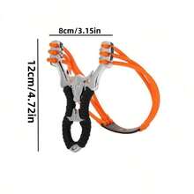 1 chiếc ná cao su hợp kim thép, kèm 3 dây 6 sợi dây cao su & bóng bắt dây cao su tròn, thích hợp cho săn bắn ngoài trời, đi bộ đường dài, màu dây cao su ngẫu nhiên - Nhiều màu - Xem 4