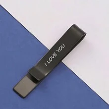 1 件个性化心形雕刻不锈钢领带夹 - 耐用时尚，适合男士，创意情侣礼物，适合圣诞节、新年、生日