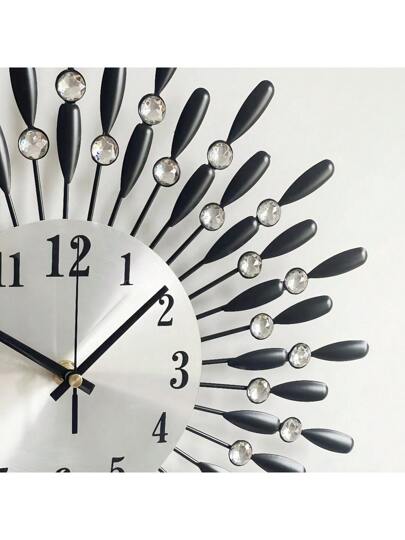 1pc 14.96 Inch Moderne Metal Wand Klok Living Room, Kitchen, Dining Bedroom, Office Non Ticking Easy To Read Silently,Home ,Room Birthday Graduation Bedroom Dormitory Back School view 6