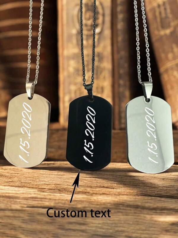 For Father, Mother, Friend, Brother And Sisters On Thanksgiving Day, The Necklace Is Made Of Stainless Steel, Personalized Lettering, Lovers' Jewelry, The Best Gift