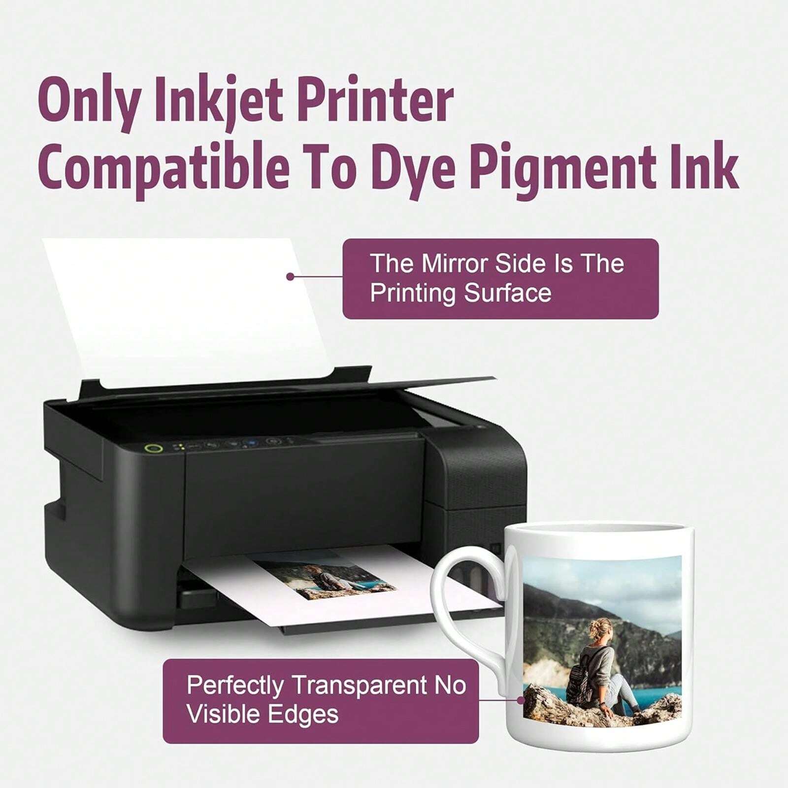 Waterslide Decal Paper INKJET CLEAR 5 Sheets Premium WaterSlide