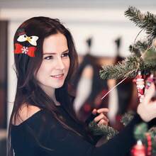 1 件圣诞装饰发夹，闪光蝴蝶结发夹，卡通鸭子发夹，适合成人和儿童派对 - 彩色 - 查看 2